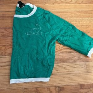 Kelly green ModCloth dinosaur sweater